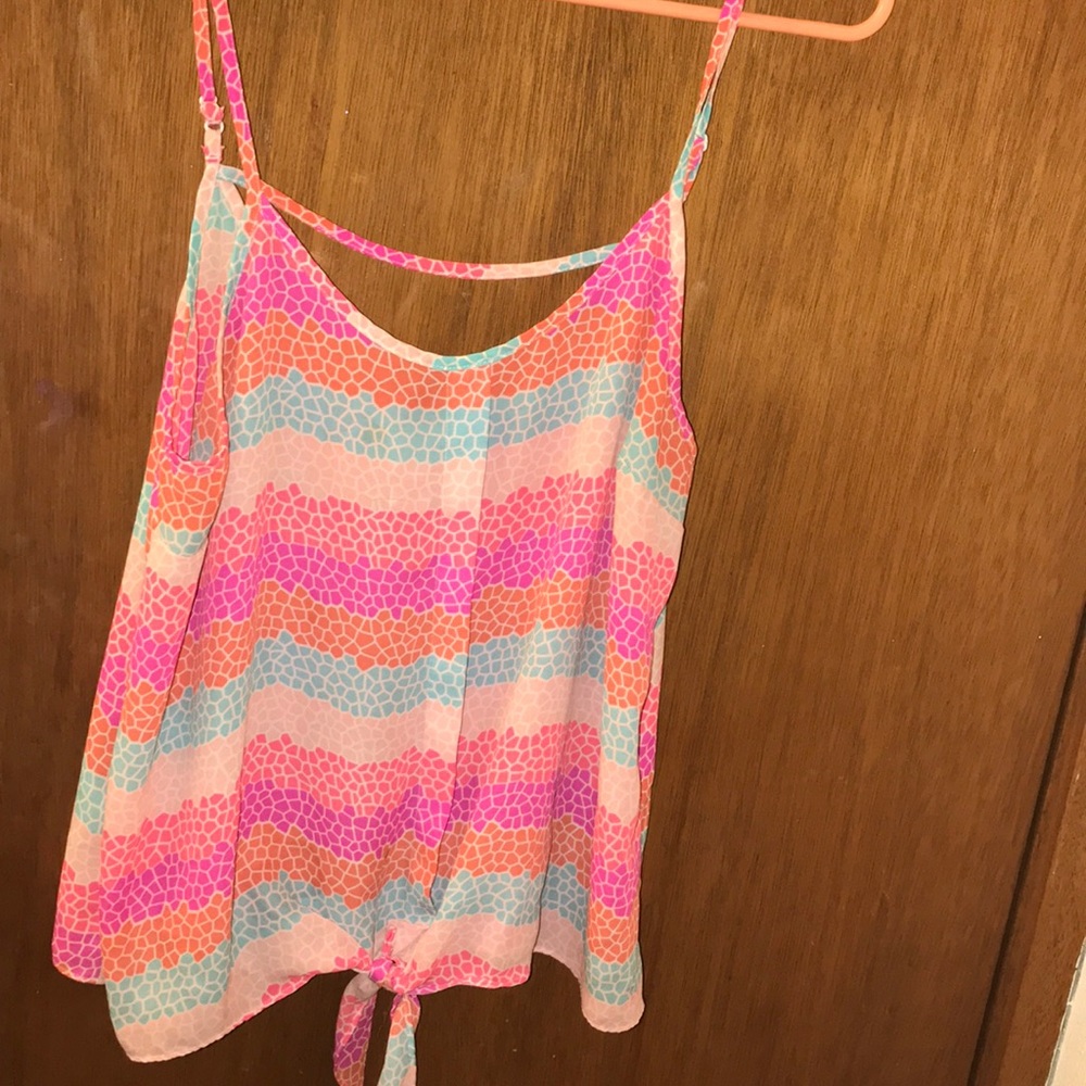 Bright colored tank top blouse